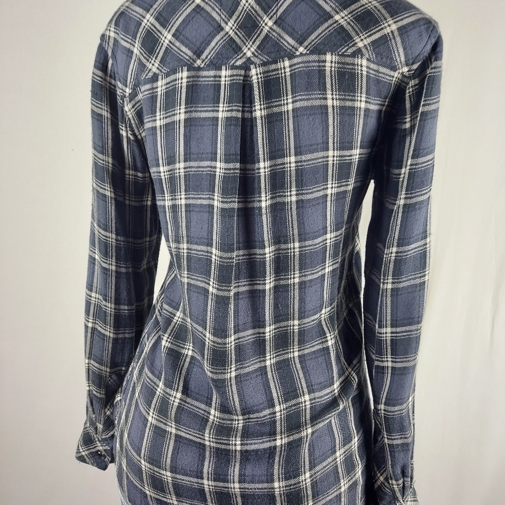 Rails Plaid Flannel Button Down Black Shirt - image 7